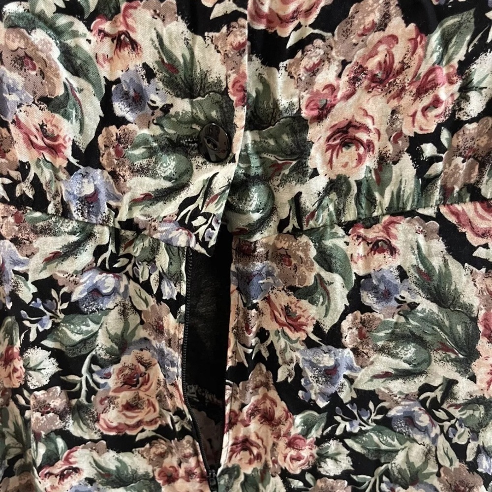 E.D.Mickels by Melanie Drucer Beautiful Vintage Multi Floral midi Dress Size 8 - Picture 3 of 10